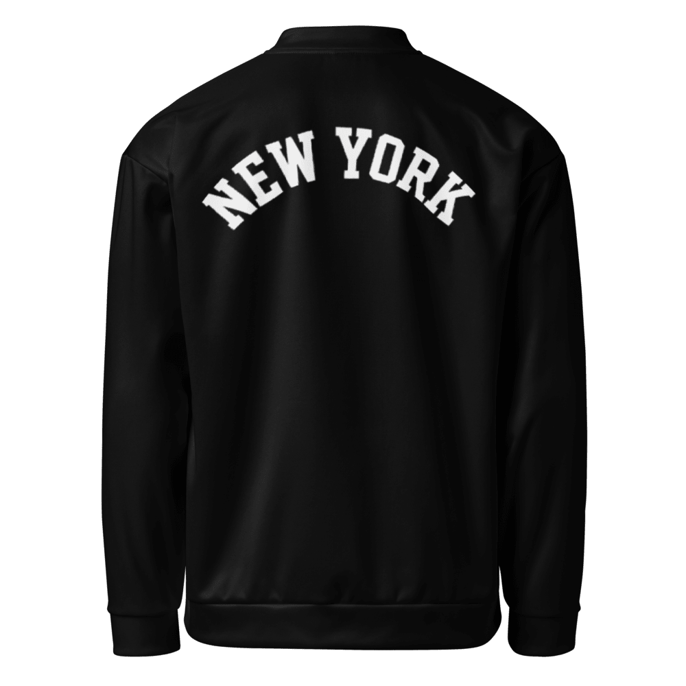 New York Unisex Bomber Track Jacket - Chinchilla Choons